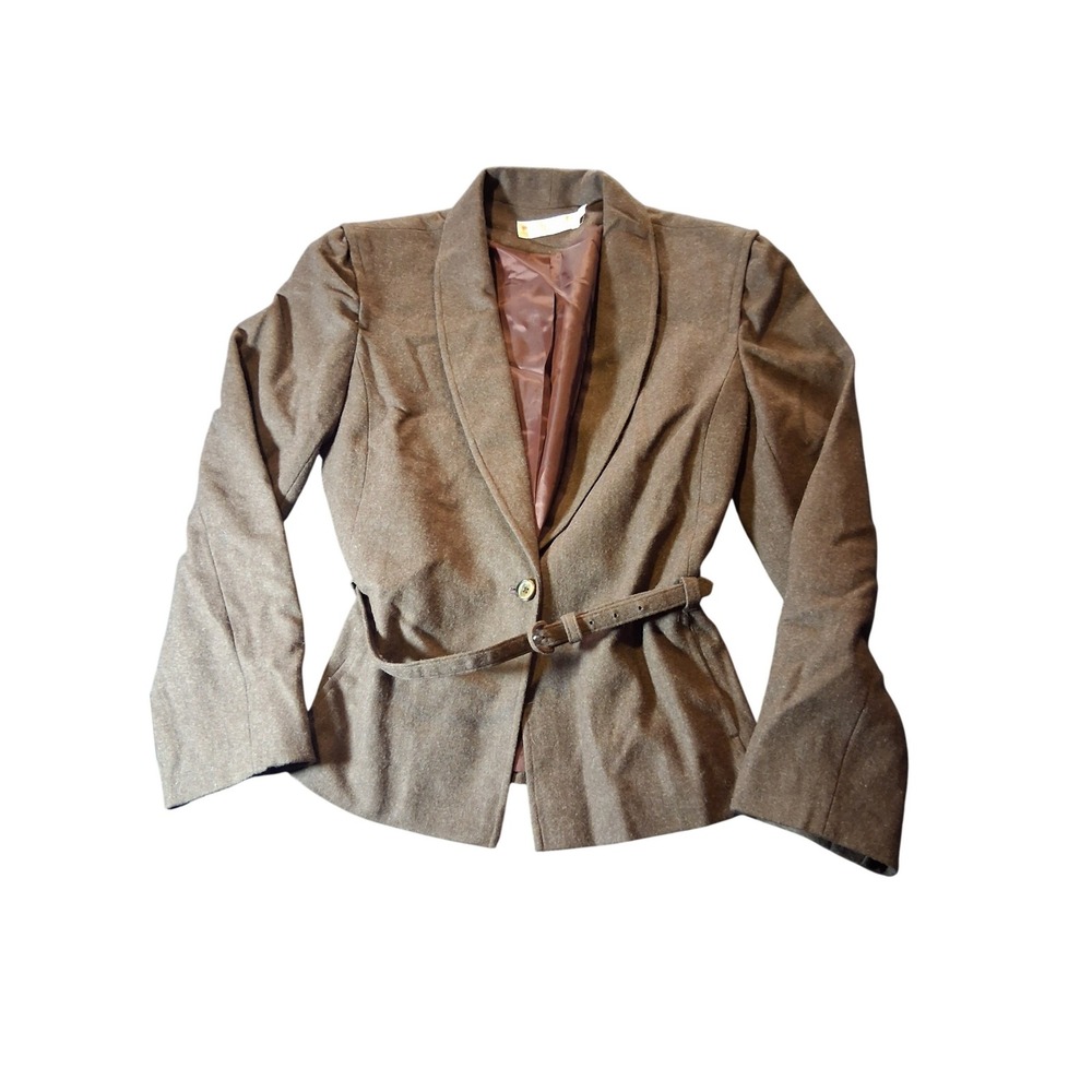 Pendleton Vintage Brown Pure Virgin Wool Belted Shawl Collar Blazer Jacket M